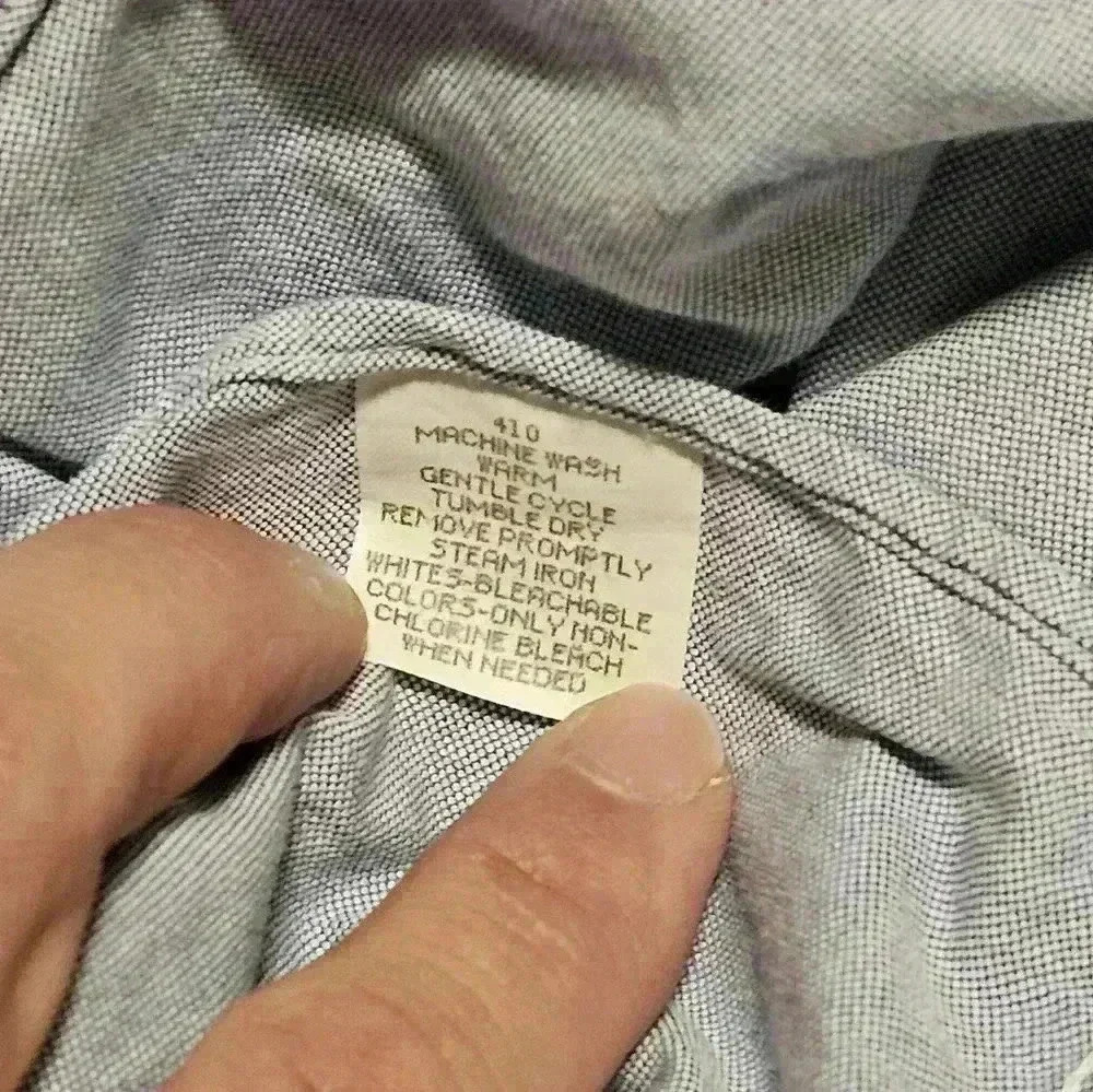 The Kensington Collection, 18-34, light blue two ply oxford, made in the USA - Picture 4 of 8